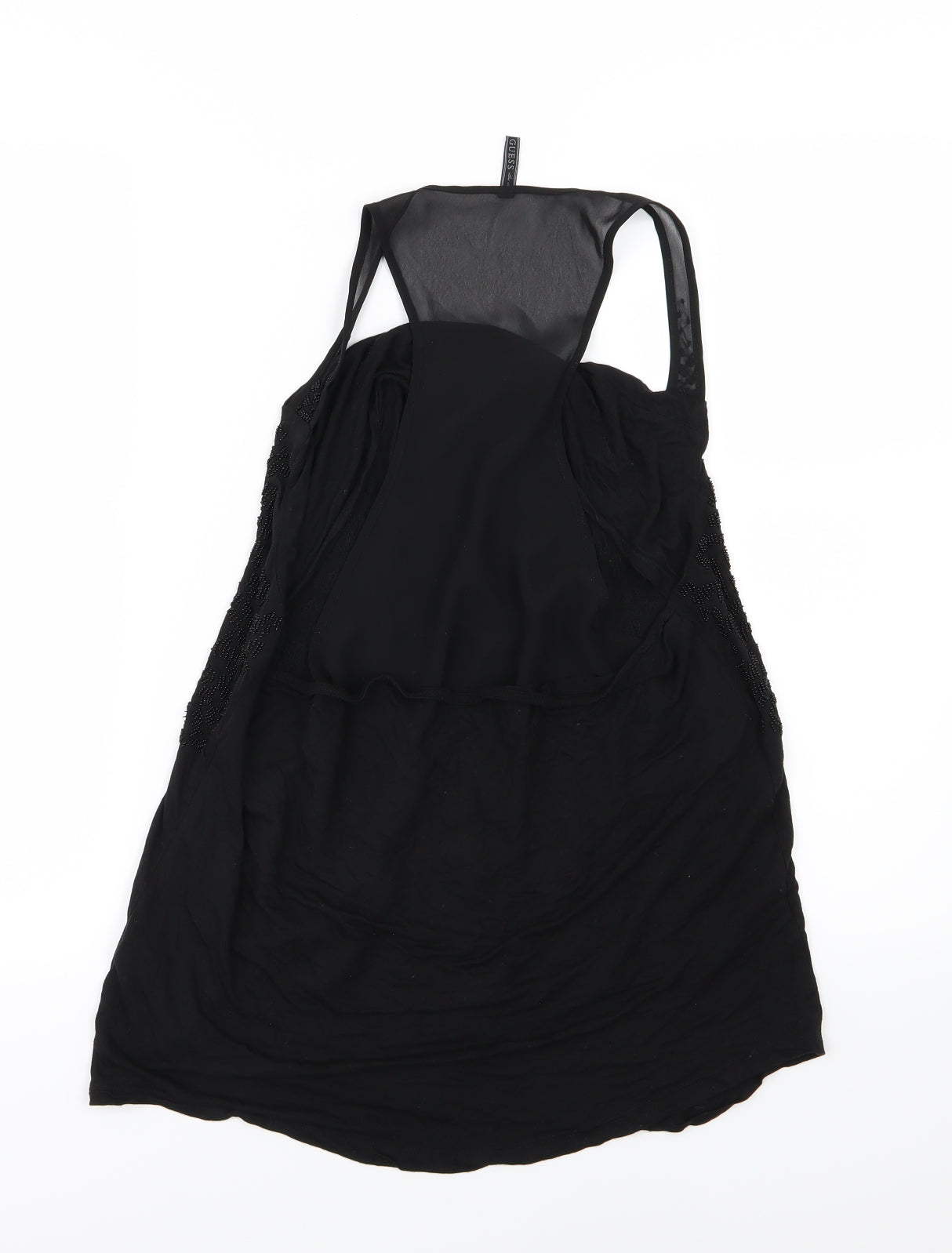 GUESS Womens Black  Jersey Basic Tank Size 12