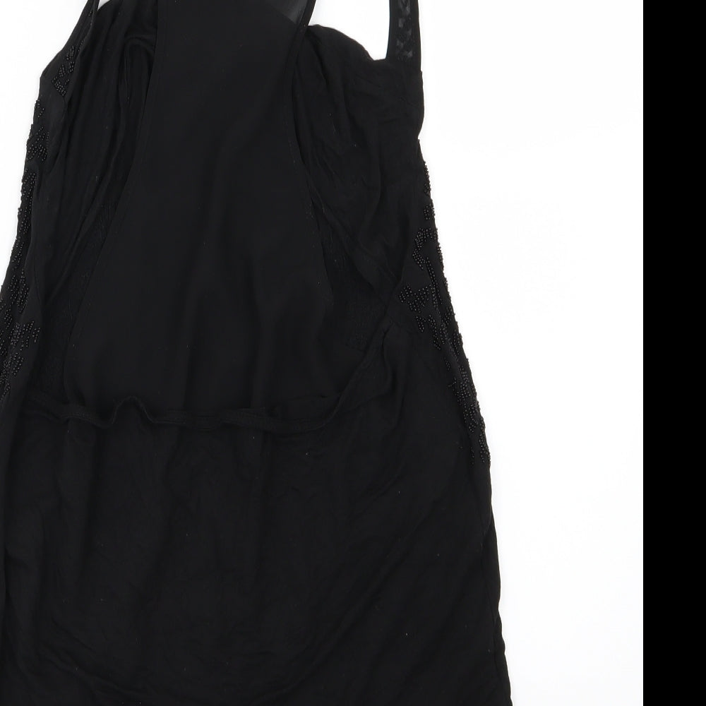 GUESS Womens Black  Jersey Basic Tank Size 12