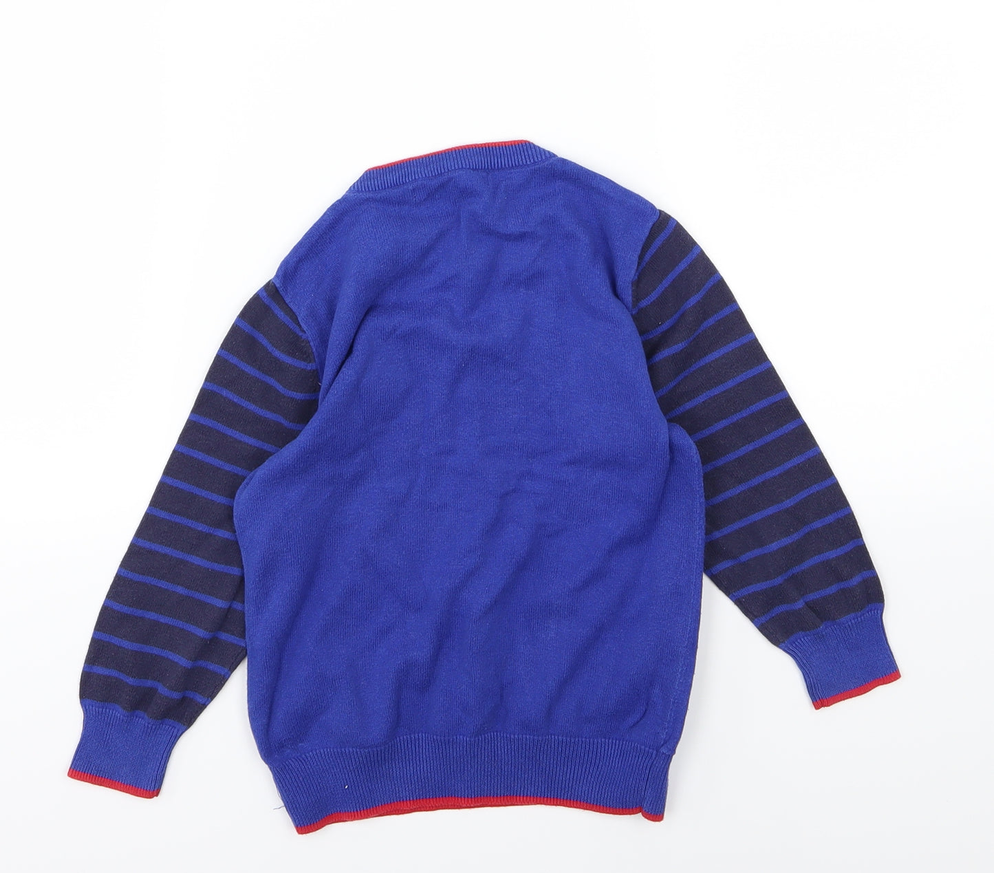 George Boys Blue Striped Knit Pullover Jumper Size 4-5 Years  - Toys