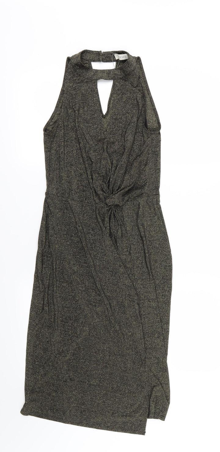 Oasis Womens Black  Jersey A-Line  Size XS