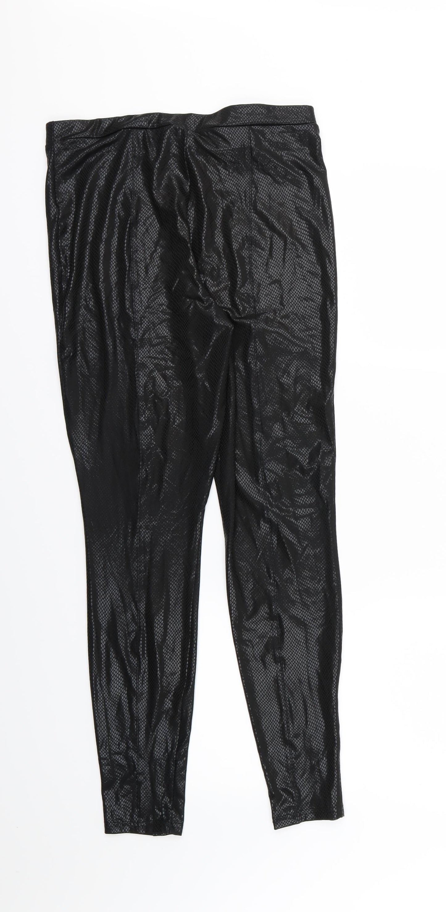 Papaya Womens Black Animal Print   Leggings Size 14 L27 in - Snake Print