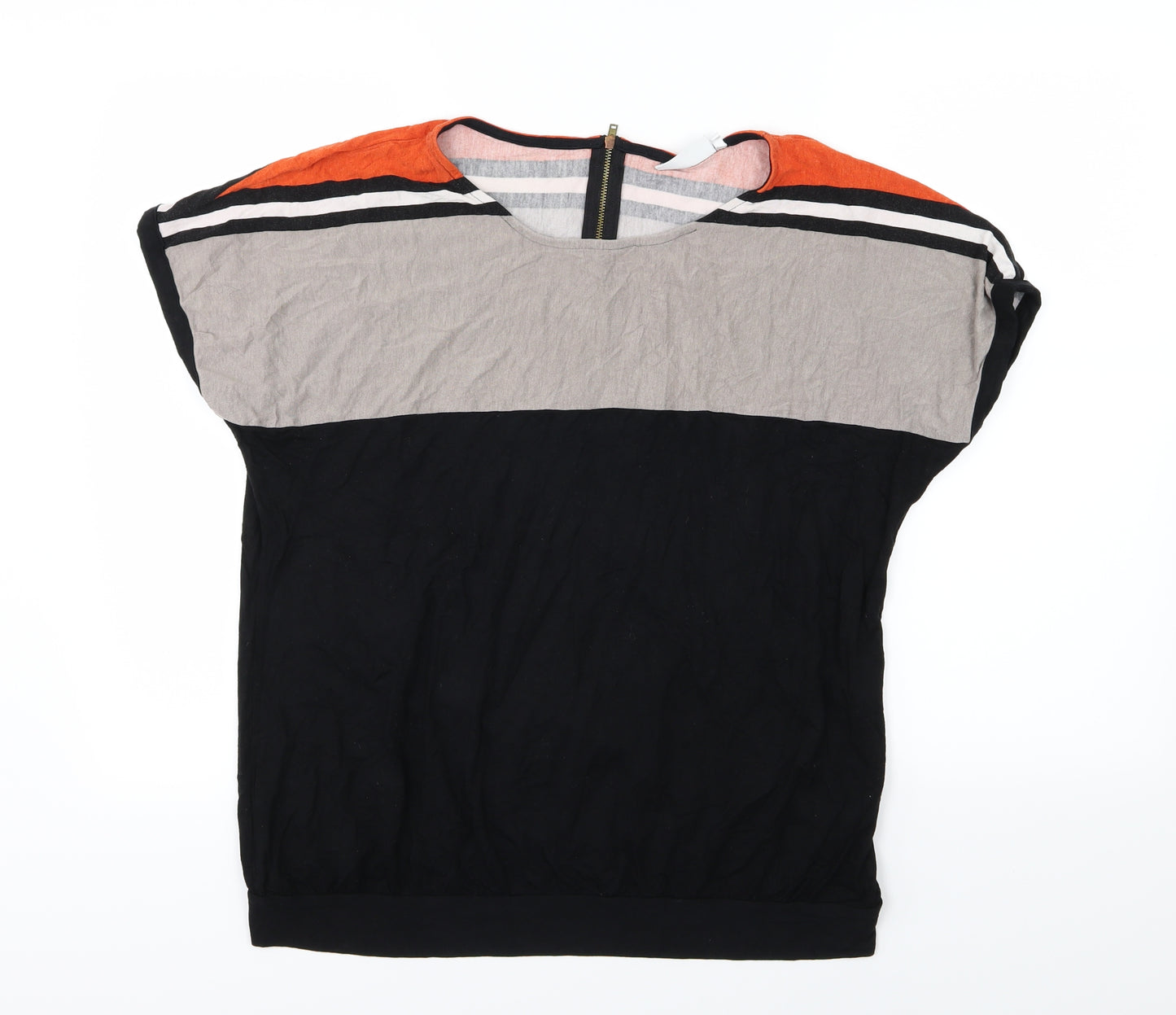 Yessica Womens Multicoloured Striped Jersey Basic T-Shirt Size XL