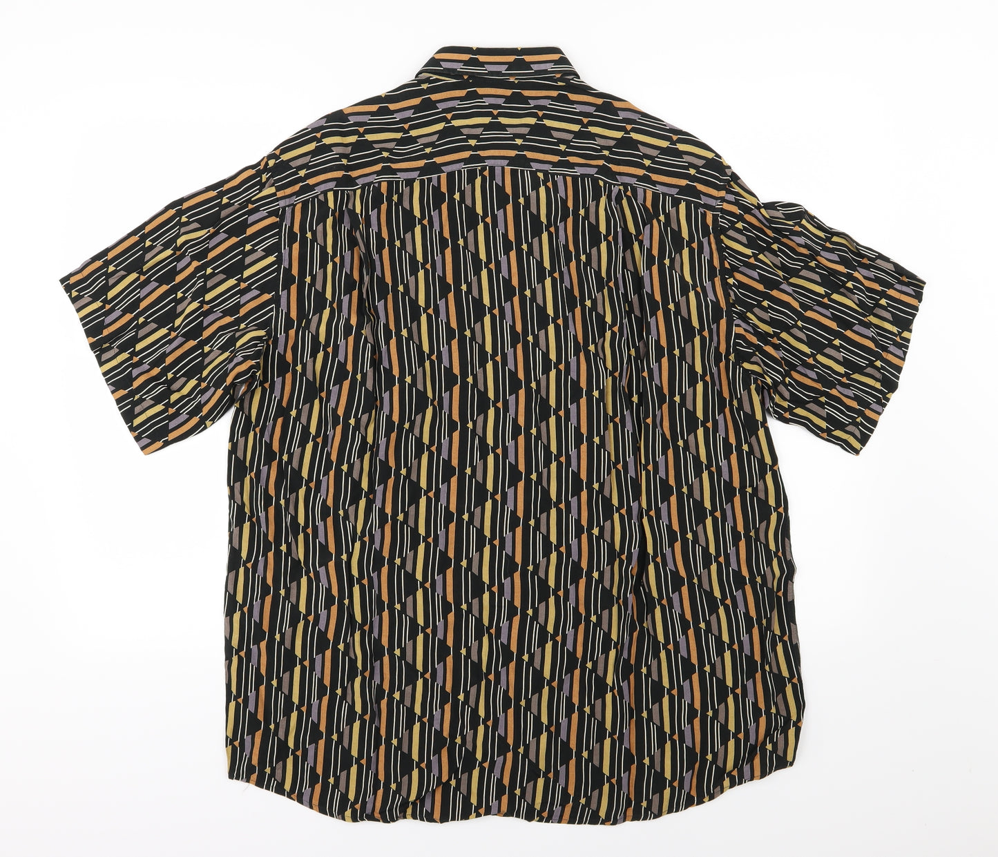 Carlo Pini Mens Multicoloured Geometric   Dress Shirt Size 17