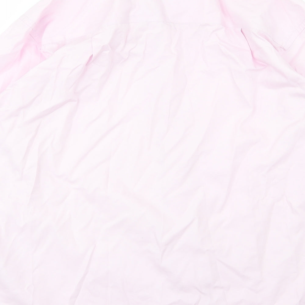 TU Mens Pink  Woven  Dress Shirt Size 16.5