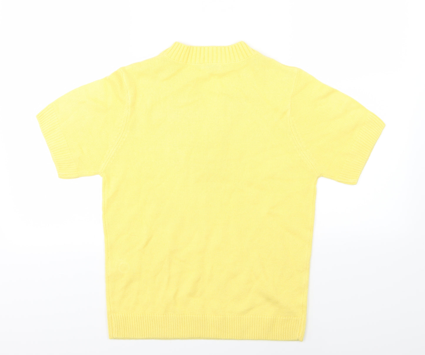 Damart Womens Yellow  Knit Pullover Jumper Size 10