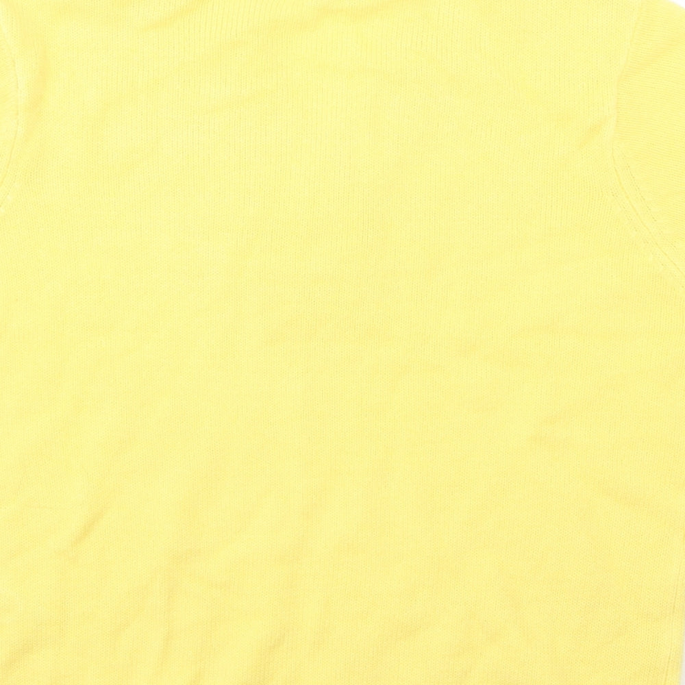 Damart Womens Yellow  Knit Pullover Jumper Size 10