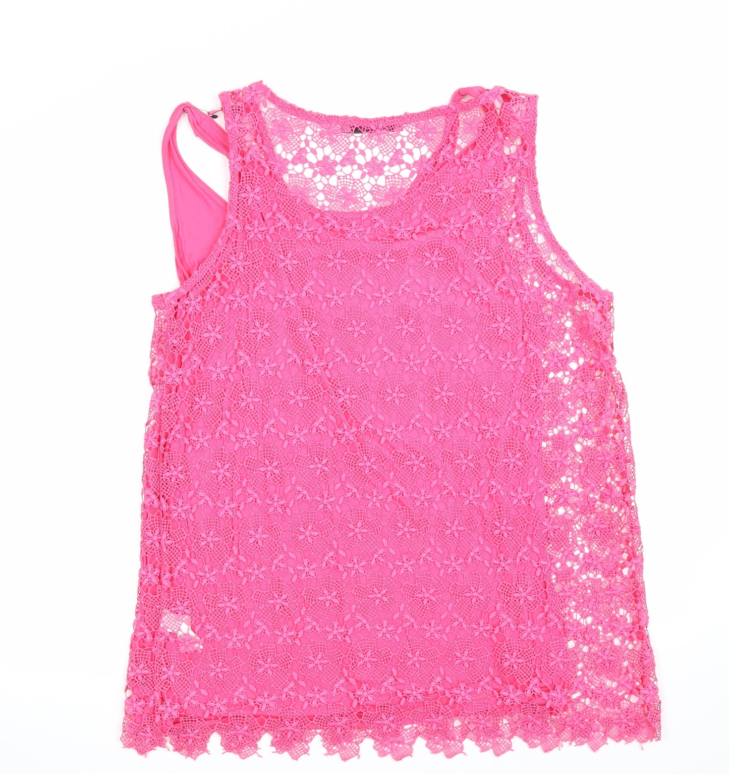 NEXT Womens Orange  Lace Basic T-Shirt Size 18