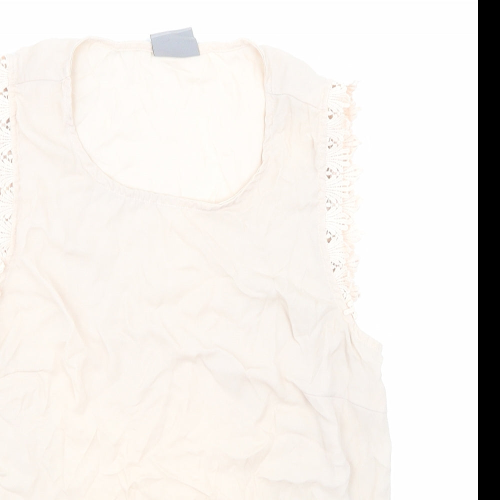 VERO MODA Womens Beige   Basic Blouse Size 8