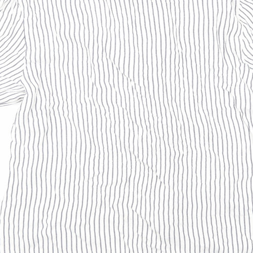 F&F Womens Blue Striped  Basic Button-Up Size 12