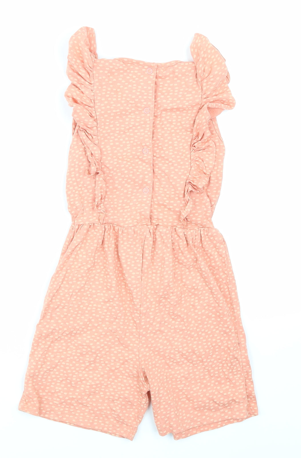 TU Girls Orange Polka Dot  Playsuit One-Piece Size 5-6 Years