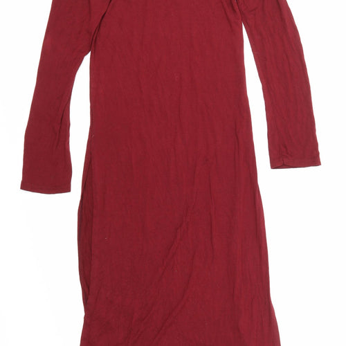 ok Womens Red   Pencil Dress  Size 8  - Split Sides