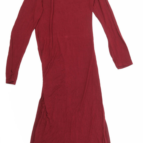 ok Womens Red   Pencil Dress  Size 8  - Split Sides