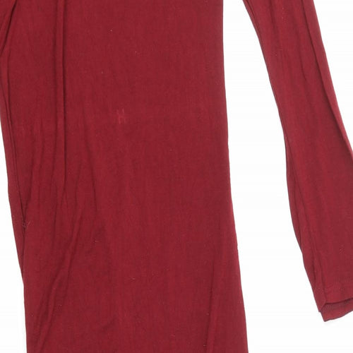ok Womens Red   Pencil Dress  Size 8  - Split Sides