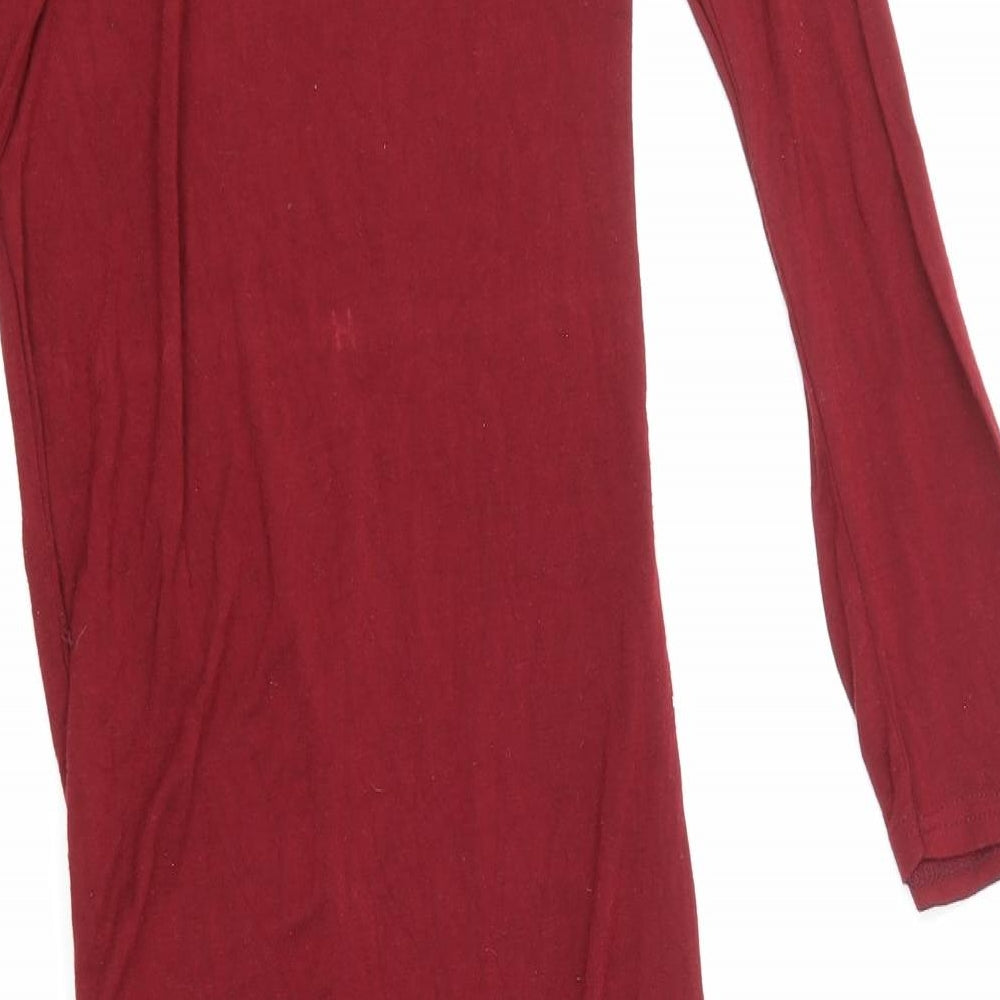ok Womens Red   Pencil Dress  Size 8  - Split Sides