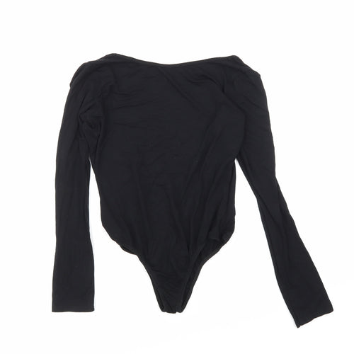 Missguided Womens Black   Bodysuit One-Piece Size 8  - Open Back