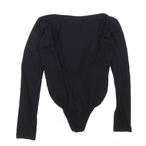 Missguided Womens Black   Bodysuit One-Piece Size 8  - Open Back