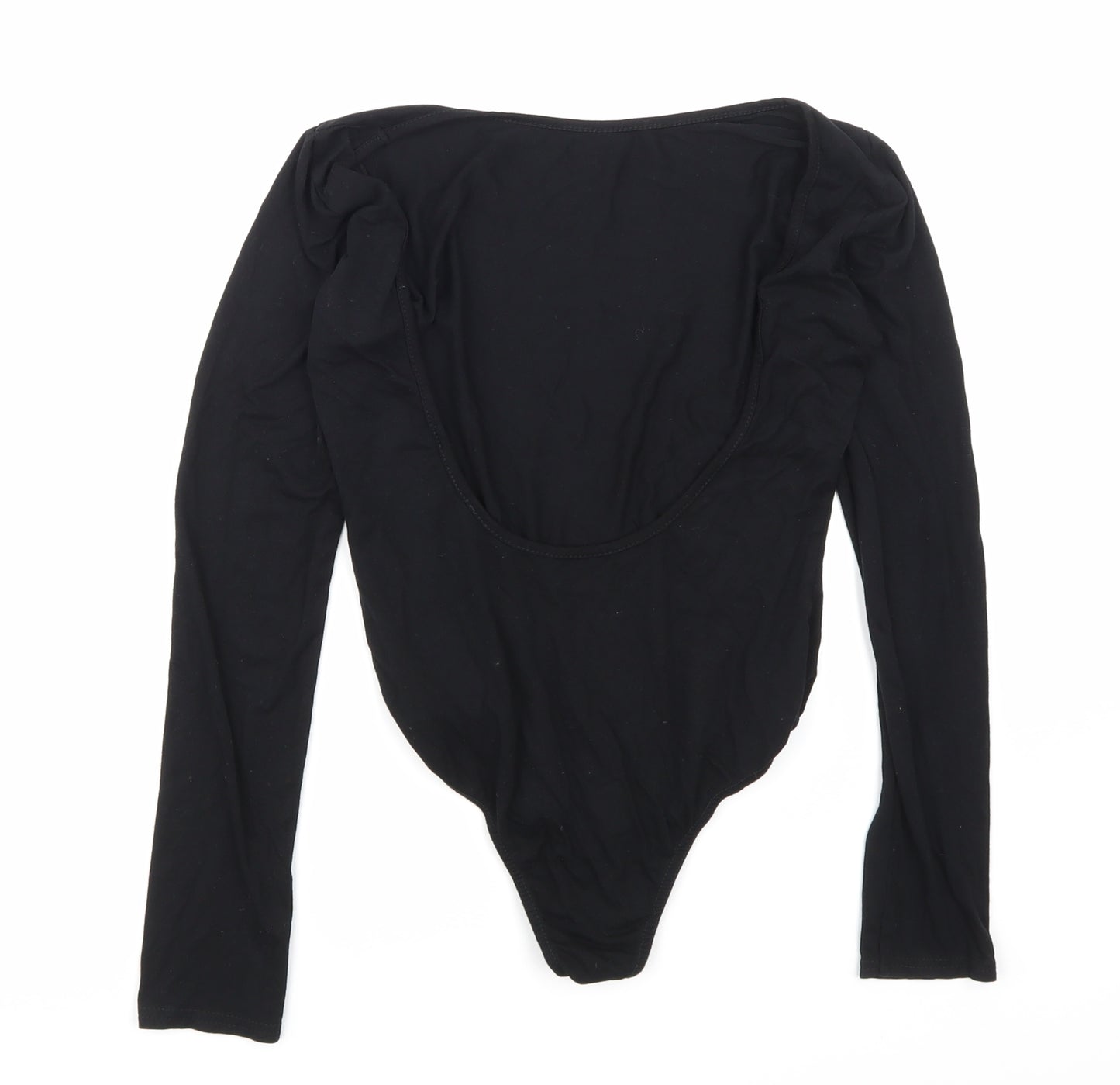 Missguided Womens Black   Bodysuit One-Piece Size 8  - Open Back