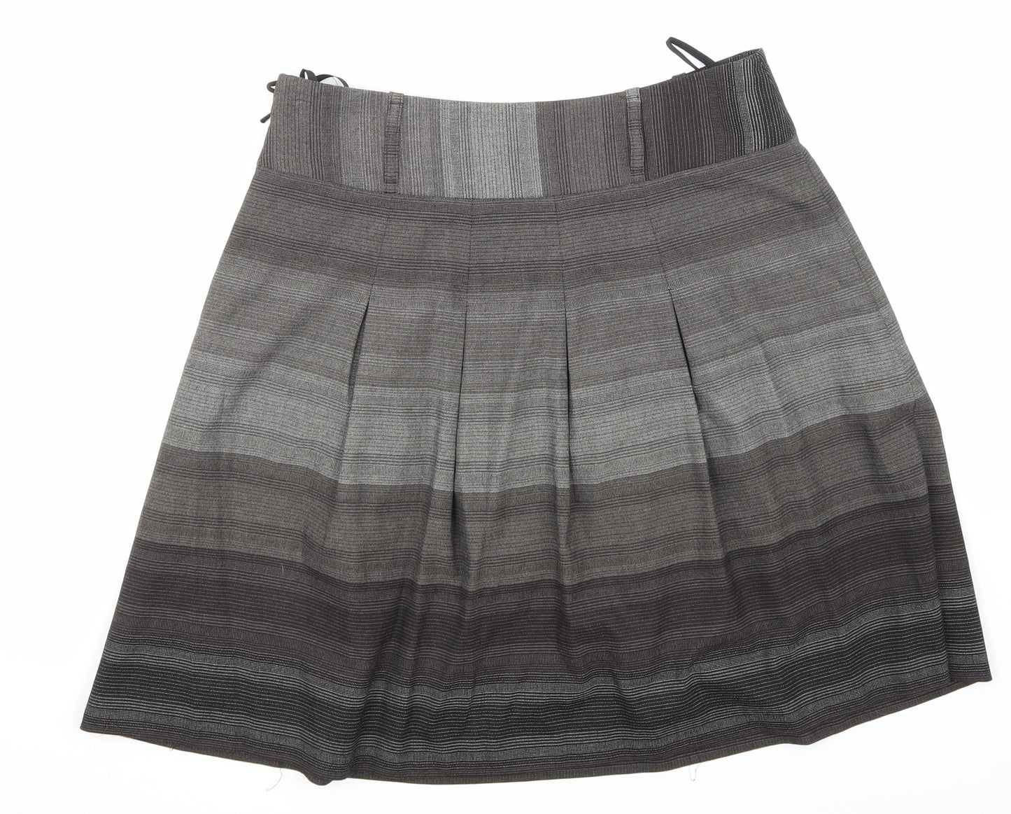 Marks and Spencer Womens Grey Check  Skater Skirt Size 12