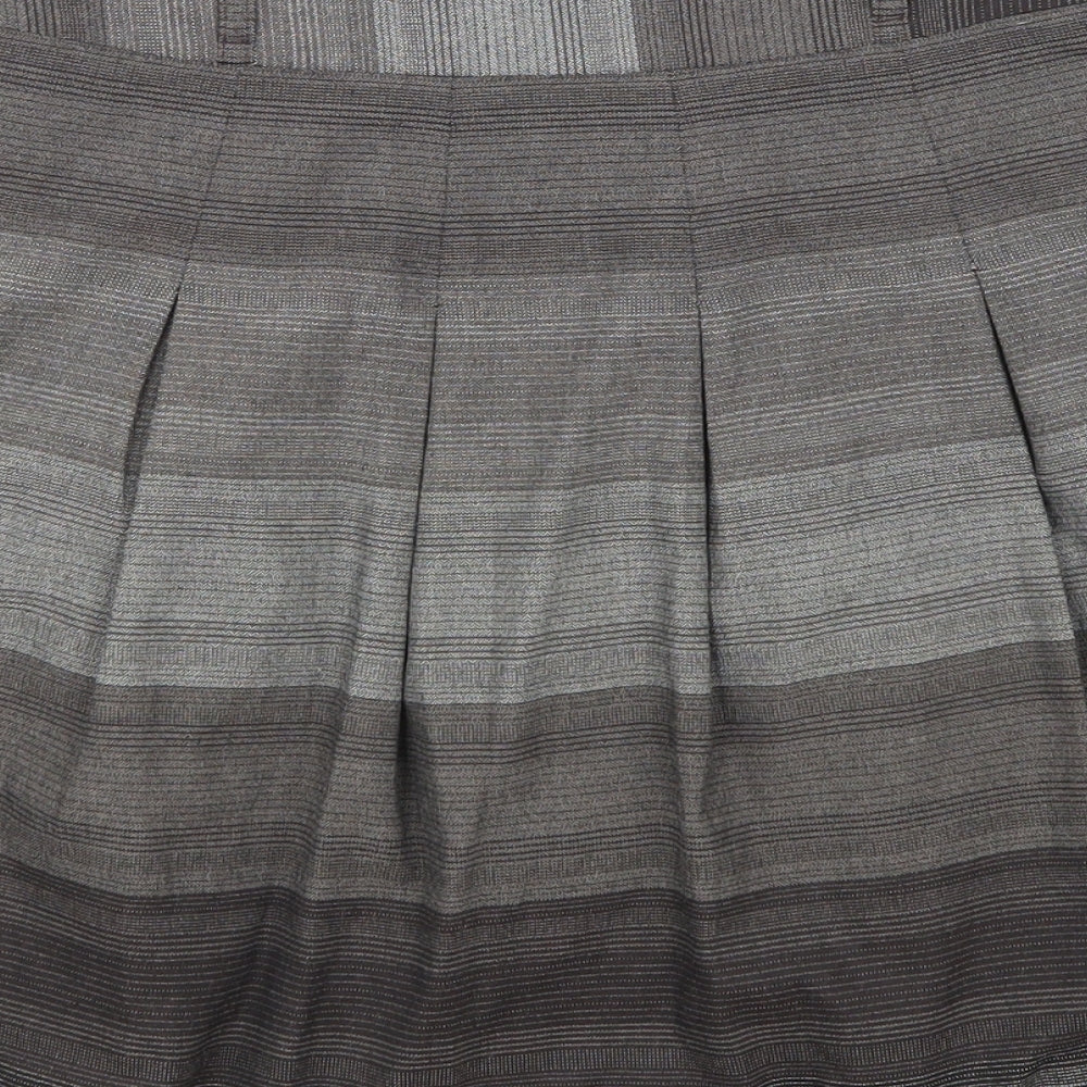 Marks and Spencer Womens Grey Check  Skater Skirt Size 12