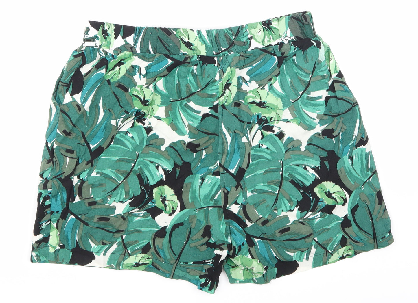 Dorothy Perkins Womens Black Floral  Mom Shorts Size 12
