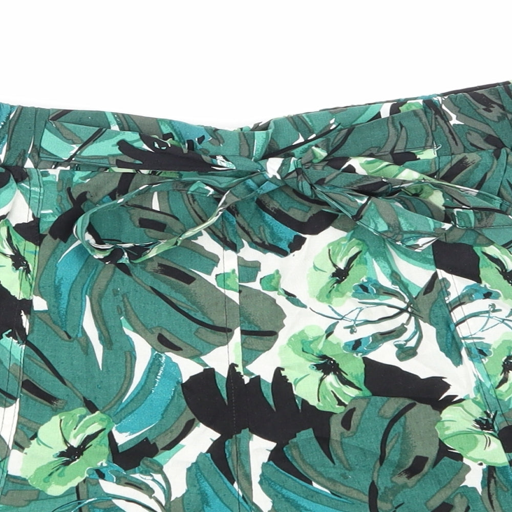 Dorothy Perkins Womens Black Floral  Mom Shorts Size 12