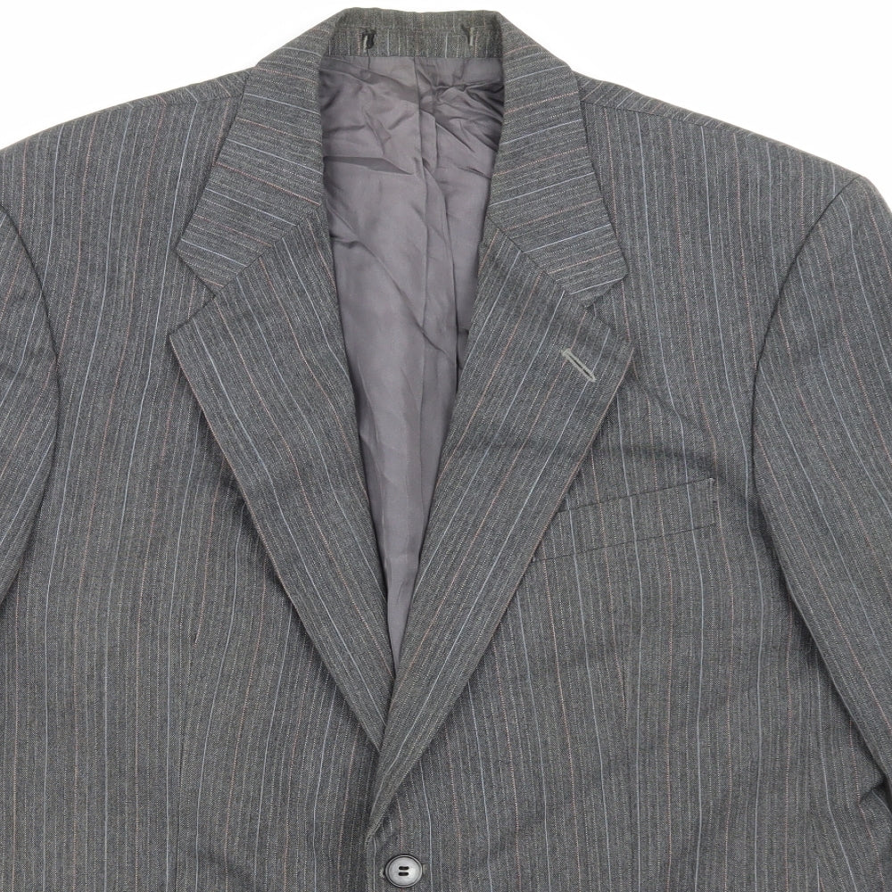 St michael Mens Grey Striped  Jacket Blazer Size M