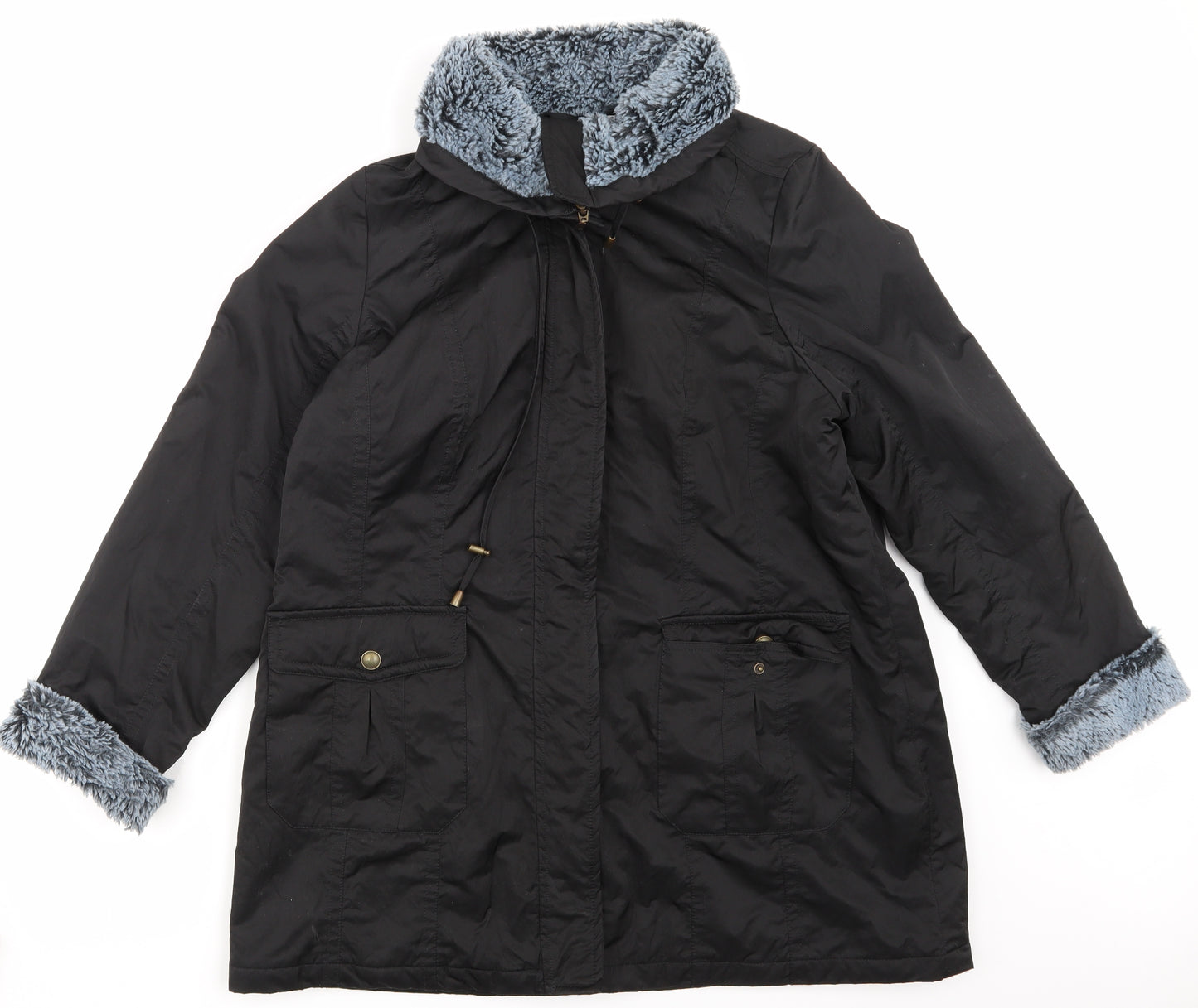 BHS Womens Black   Puffer Jacket Coat Size 18