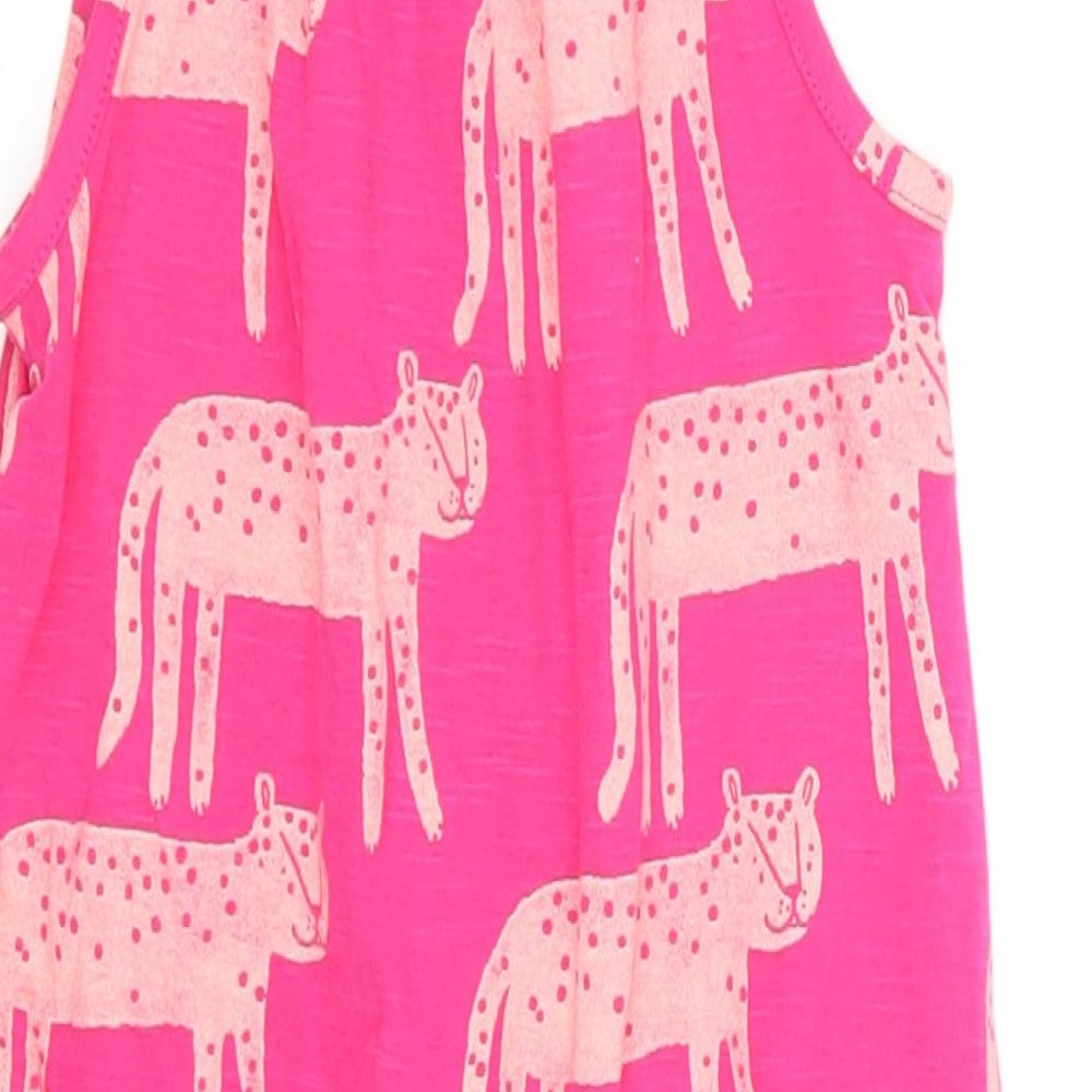 George Girls Pink Animal Print  Playsuit One-Piece Size 5-6 Years