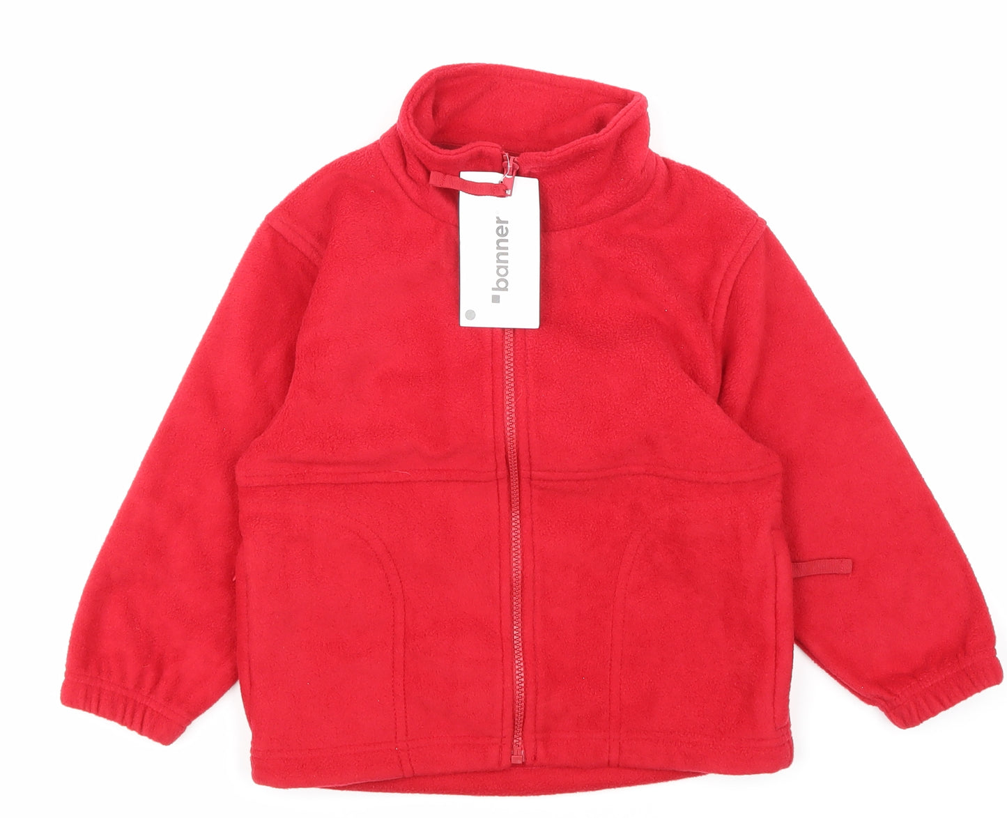 Banner Girls Red  Fleece Full Zip Sweatshirt Size 3-4 Years