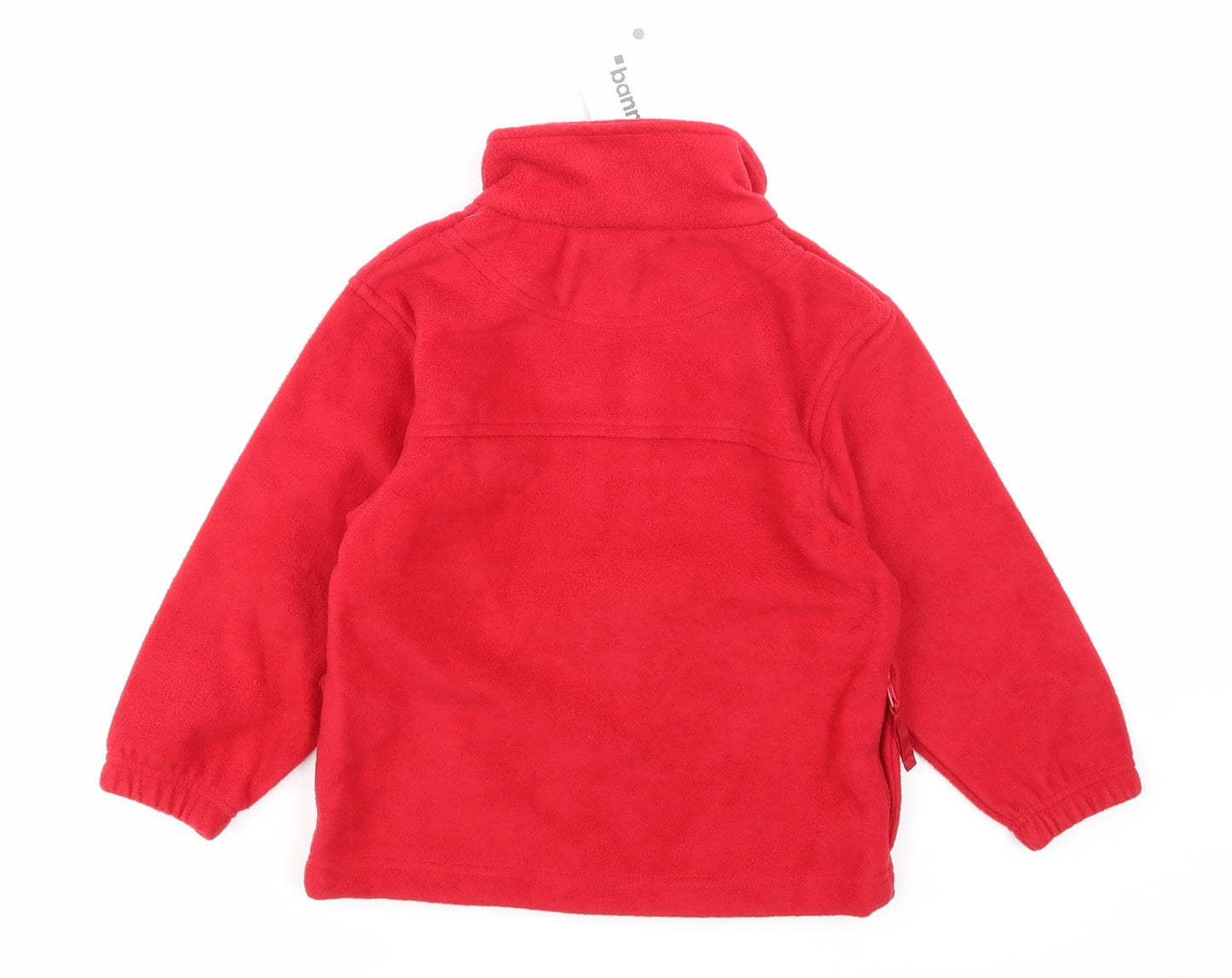 Banner Girls Red  Fleece Full Zip Sweatshirt Size 3-4 Years