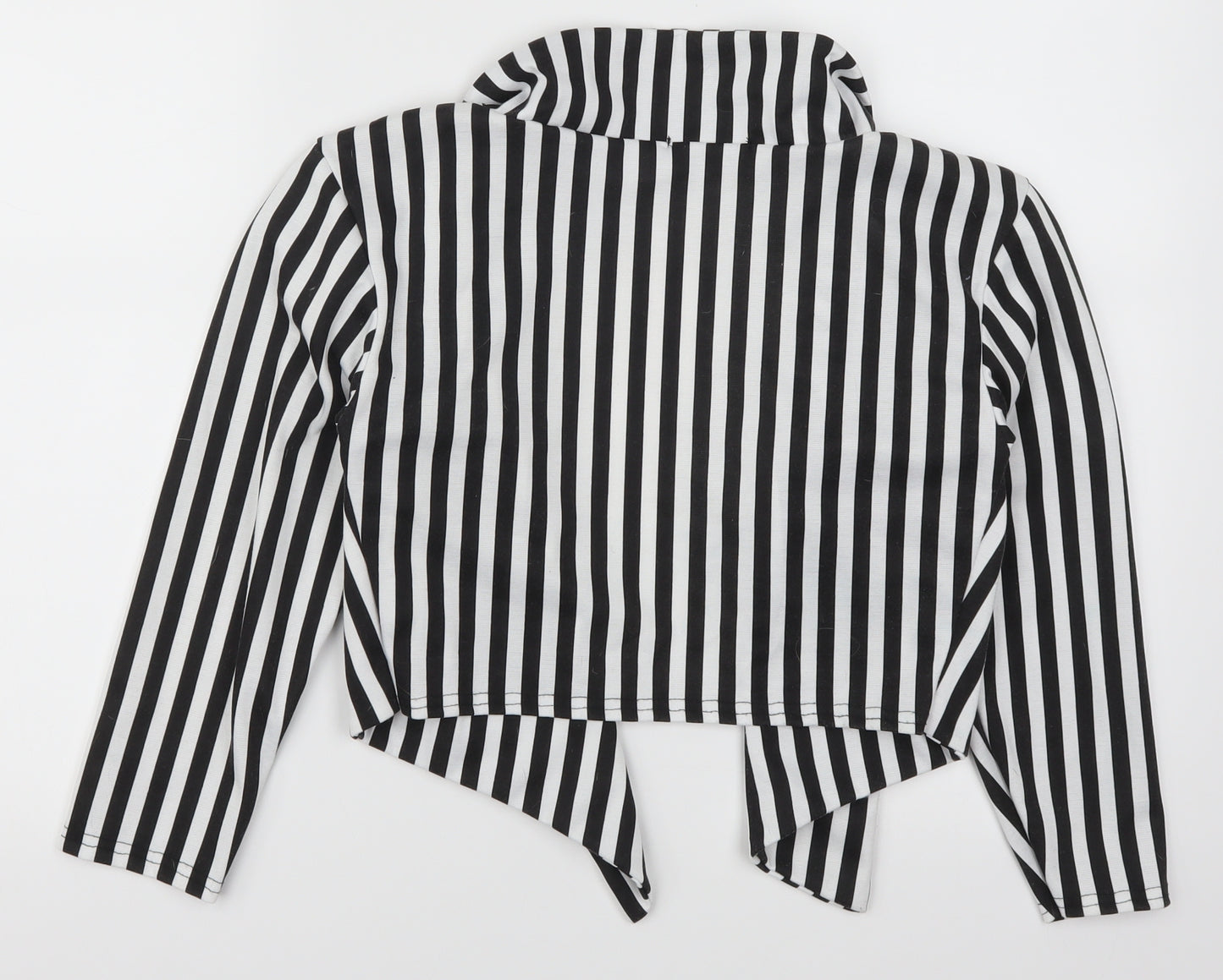 Buzy Womens Black Striped  Jacket  Size S