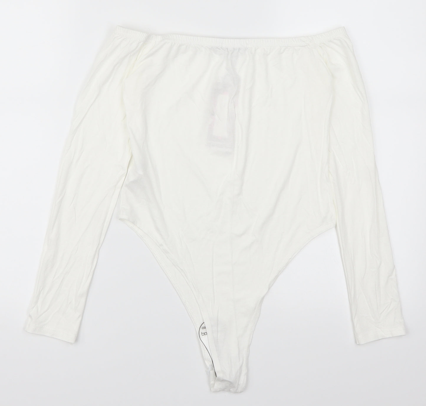 Boohoo Womens White   Bodysuit One-Piece Size 8