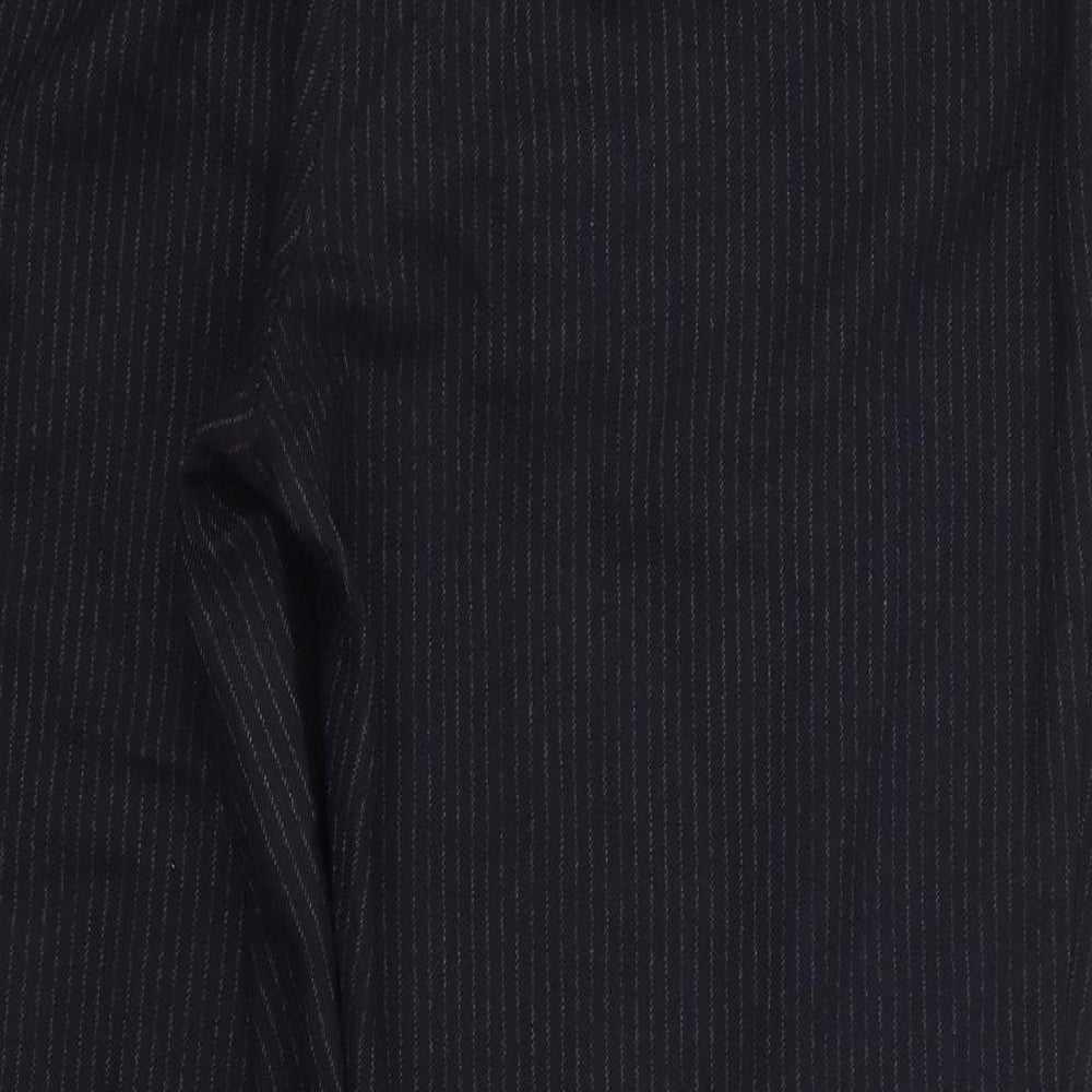 NEXT Womens Blue Striped  Trousers  Size 16 L29.5 in