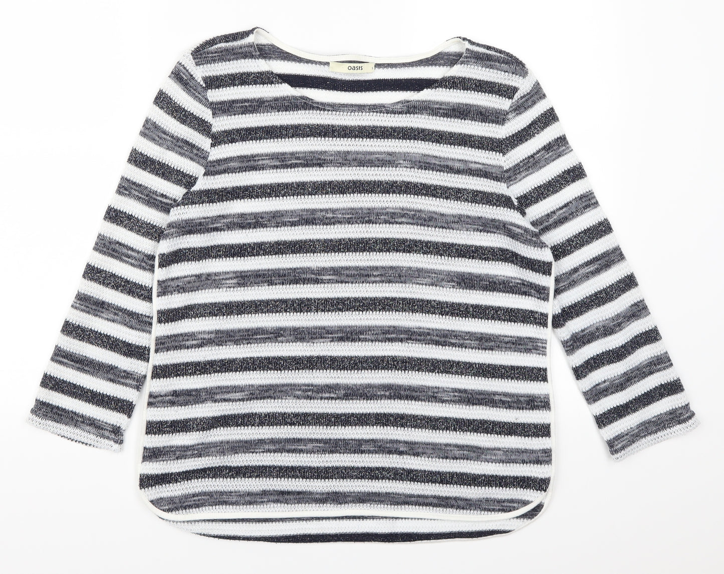 Oasis Womens Blue Striped  Pullover Jumper Size S