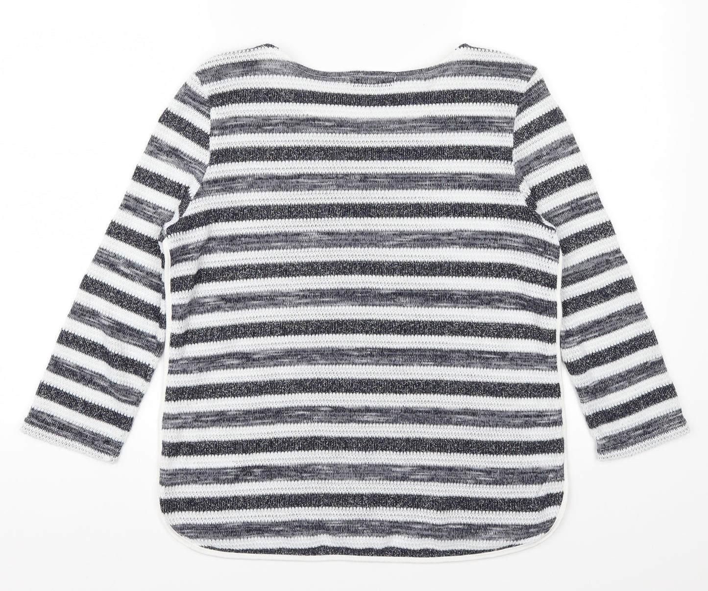 Oasis Womens Blue Striped  Pullover Jumper Size S
