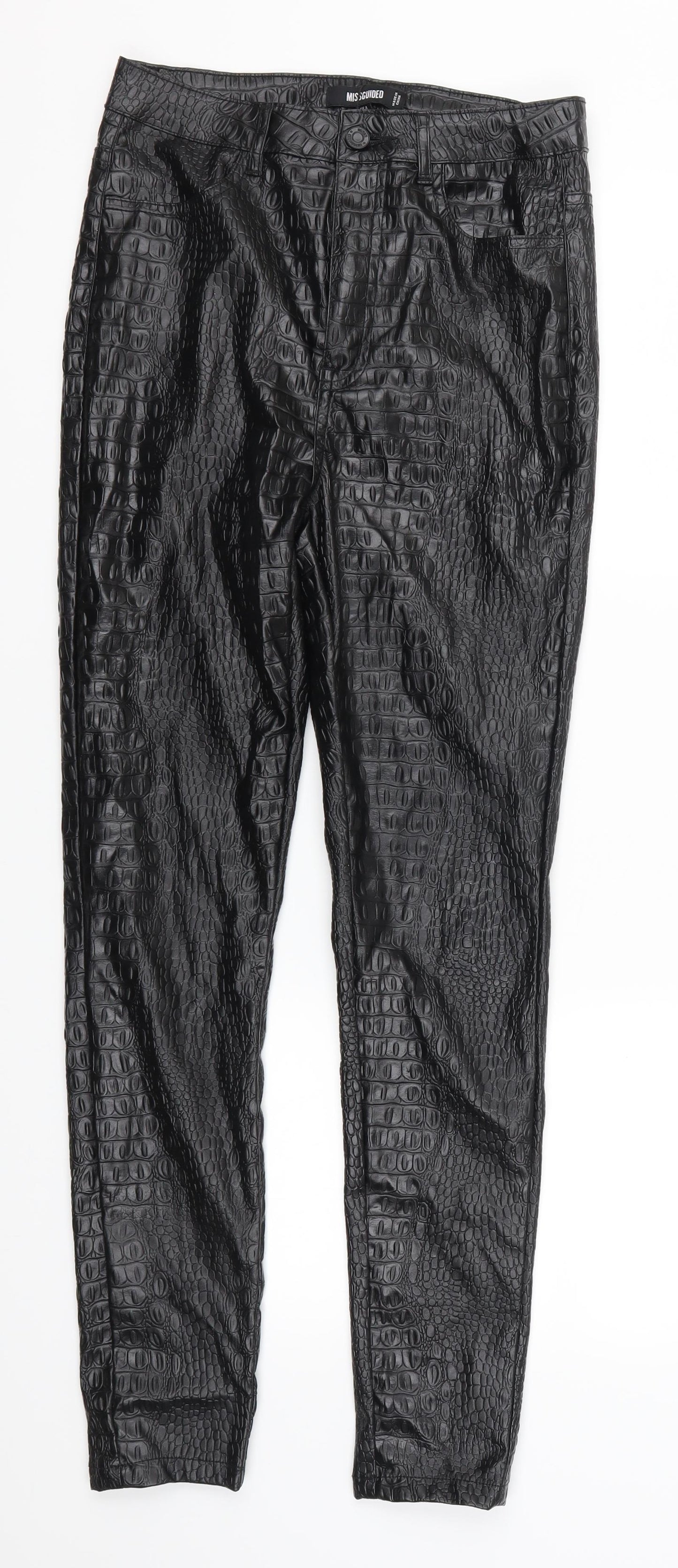 Missguided Womens Black   Trousers  Size 8 L29 in