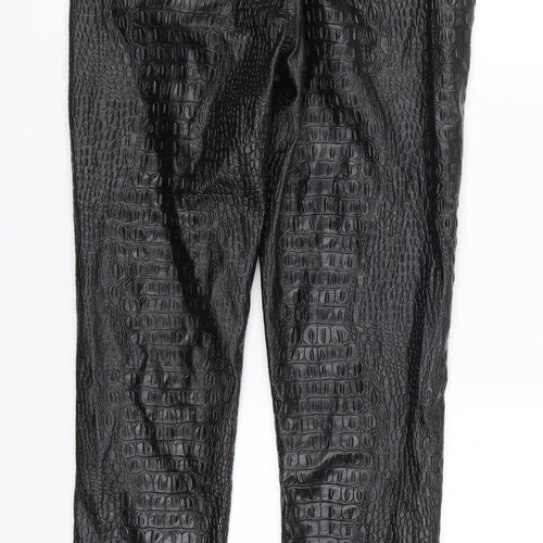 Missguided Womens Black   Trousers  Size 8 L29 in