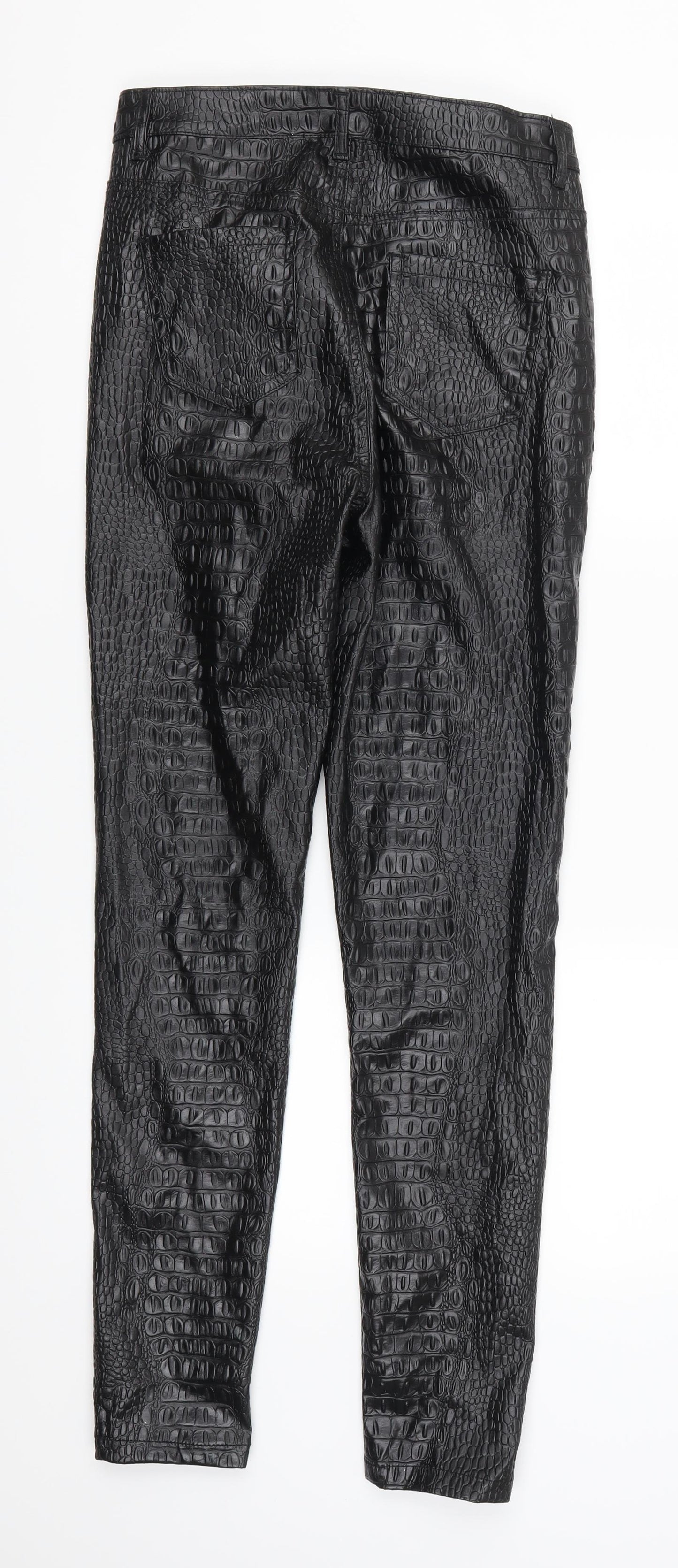 Missguided Womens Black   Trousers  Size 8 L29 in