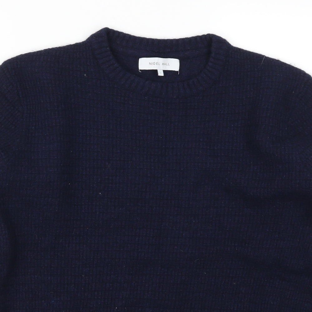 Nigel Hall Mens Blue   Pullover Jumper Size L