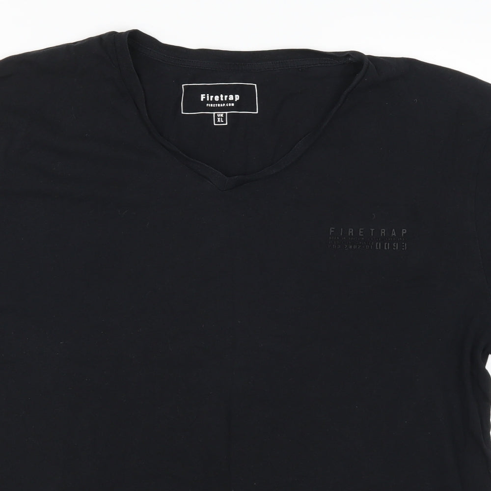 Firetrap Mens Black    T-Shirt Size XL
