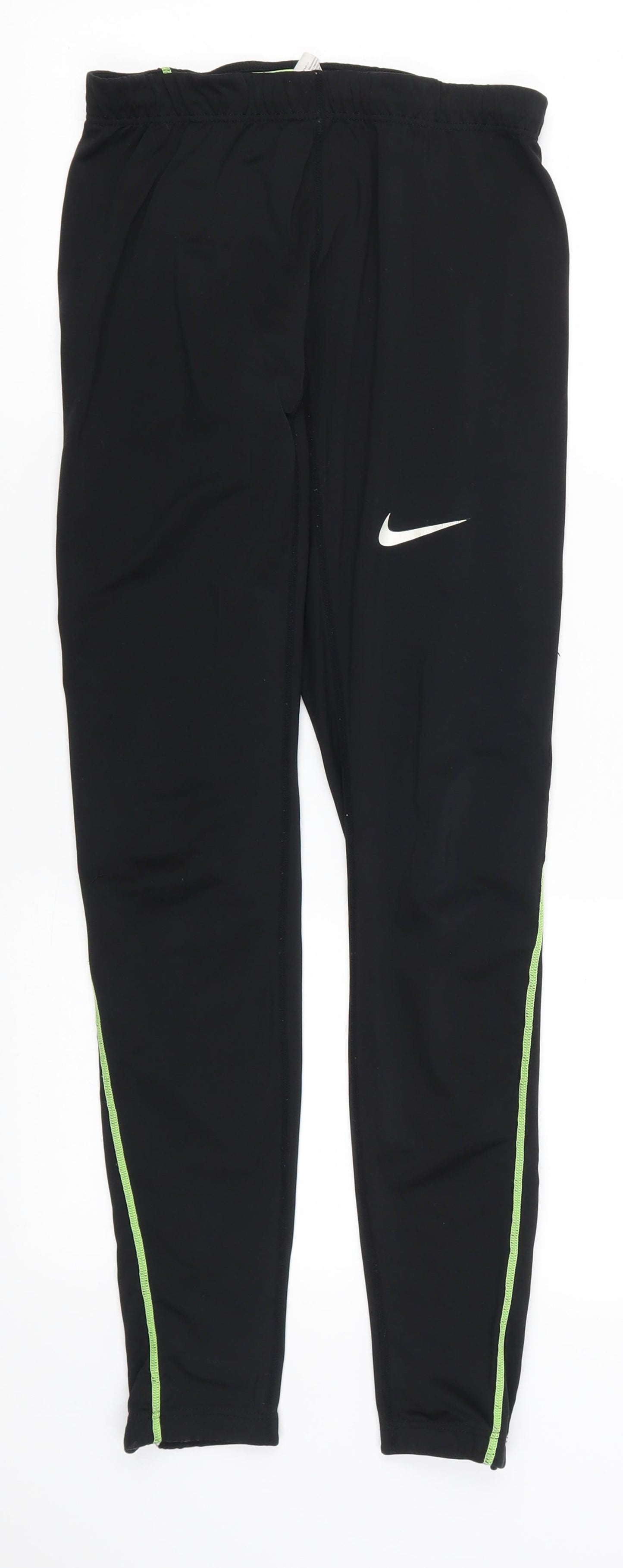 Nike Womens Black   Track Pants Leggings Size M L29 in - Green