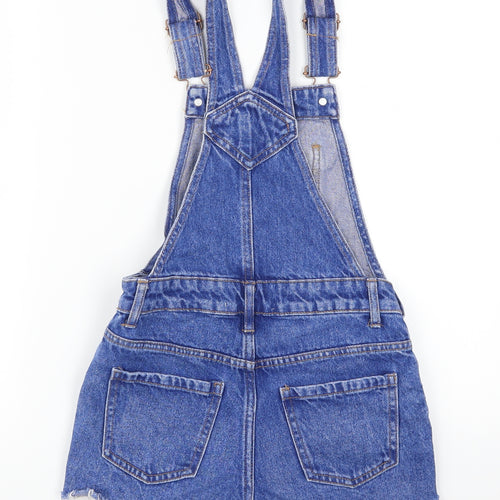New Look Girls Blue  Denim Dungaree One-Piece Size 9 Years