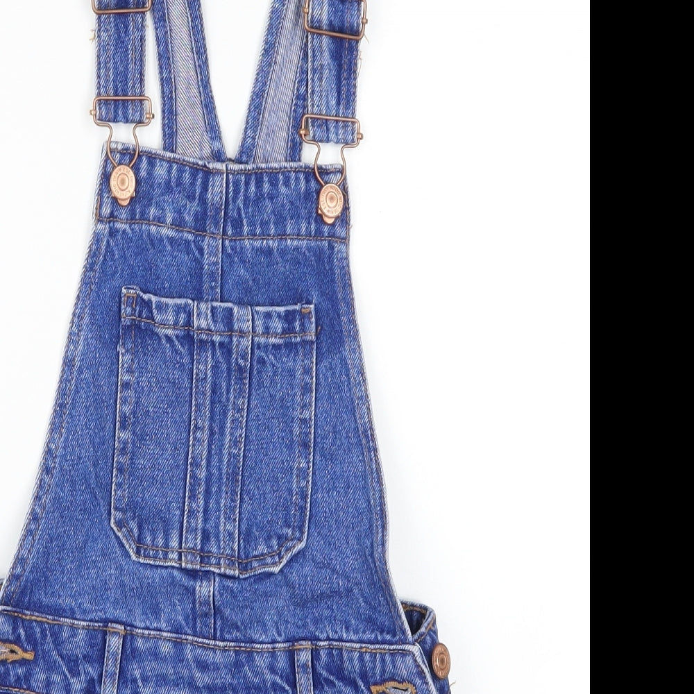 New Look Girls Blue  Denim Dungaree One-Piece Size 9 Years
