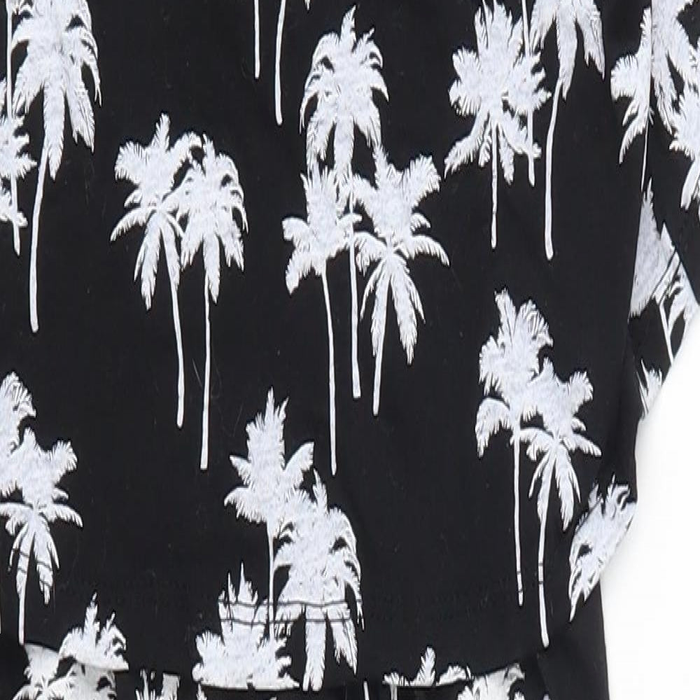 H&M Girls Black   Jumpsuit One-Piece Size 9 Years  - Palm trees