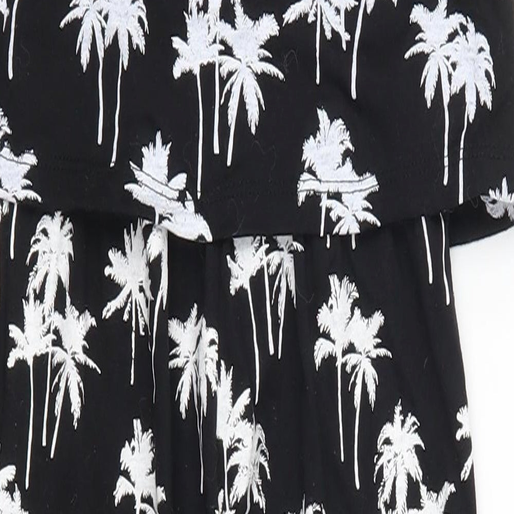 H&M Girls Black   Jumpsuit One-Piece Size 9 Years  - Palm trees