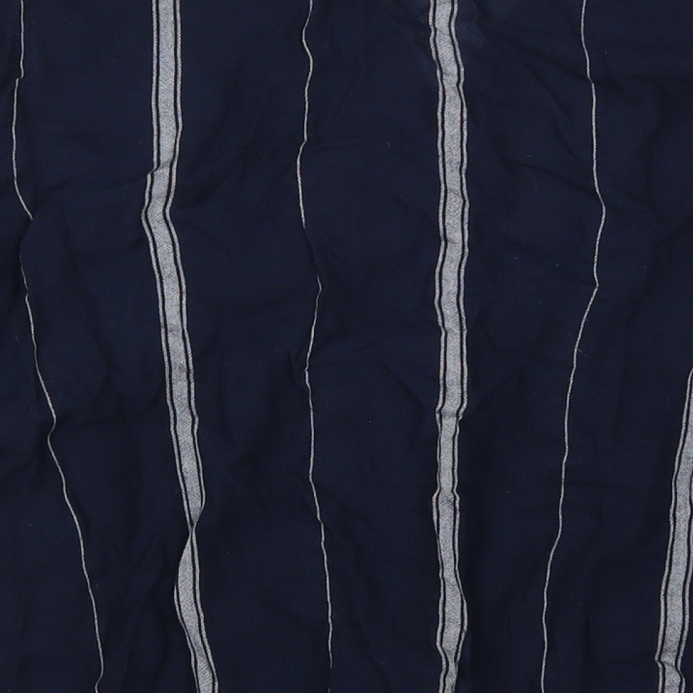 Fat Face Womens Blue Striped  Basic Button-Up Size 12