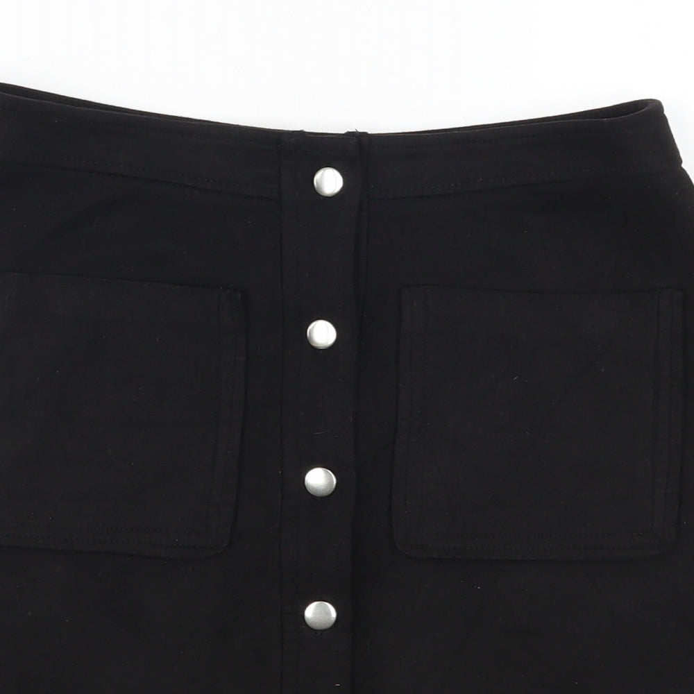 Dorothy Perkins Womens Black   A-Line Skirt Size 6