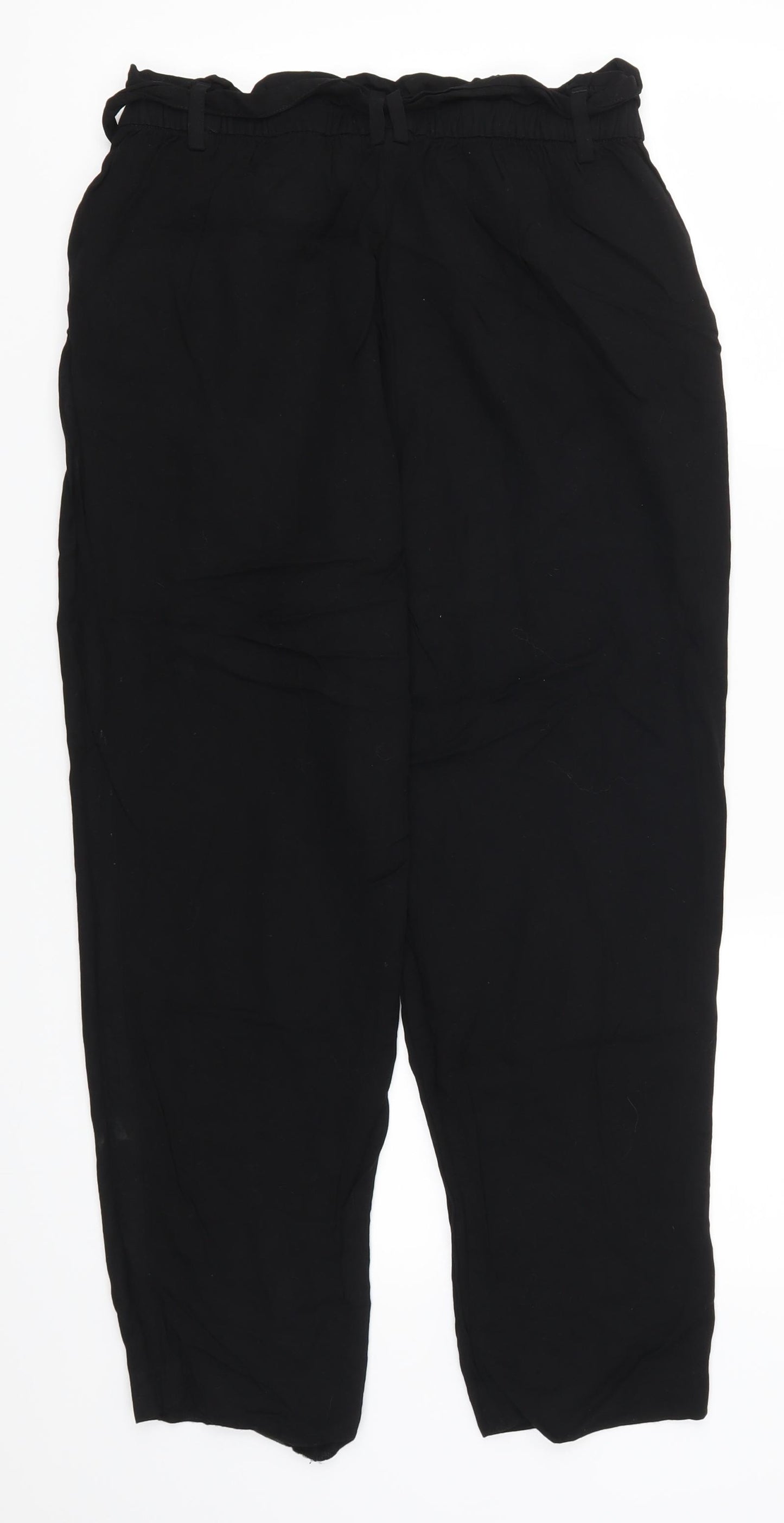 H&M Womens Black   Trousers  Size 10 L26 in