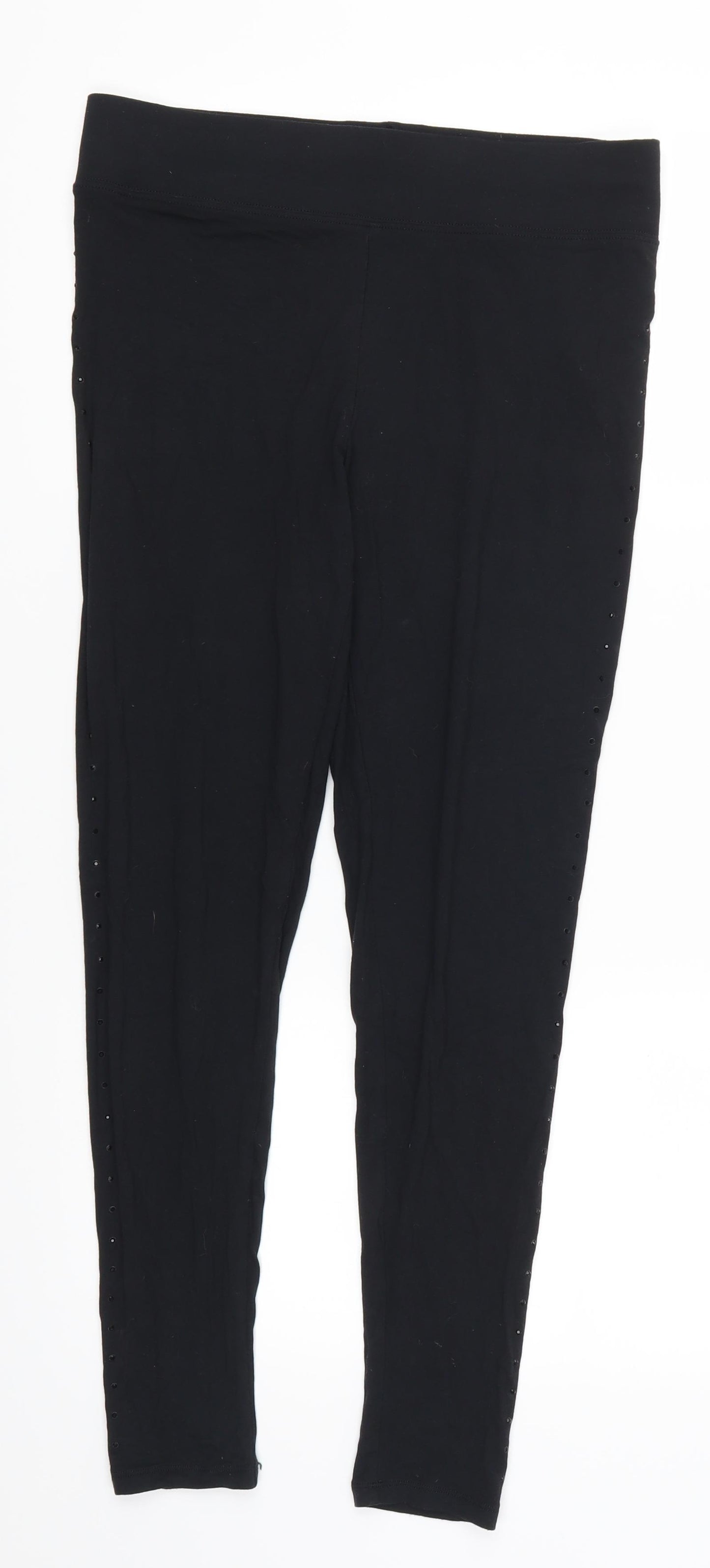 Marks and Spencer Womens Black   Carpenter Leggings Size 12 L27 in