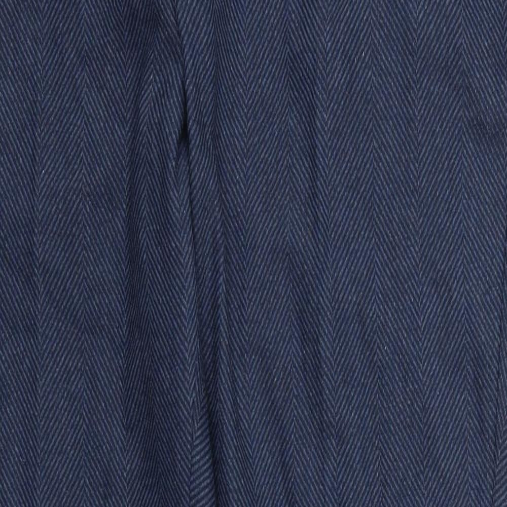 ASOS Mens Blue Herringbone  Trousers  Size 38 L32 in